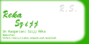 reka szijj business card