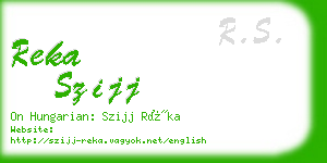 reka szijj business card